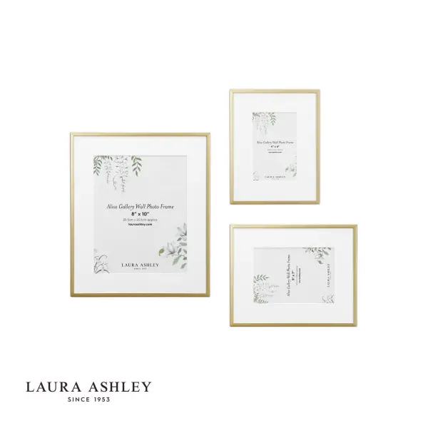 Set of 3 Alisa Matt Gold Photo Frames