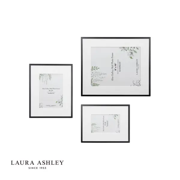 Set of 3 Alisa Matt Black Photo Frames