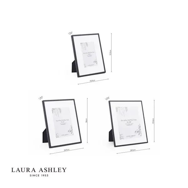 Set of 3 Alisa Matt Black Photo Frames