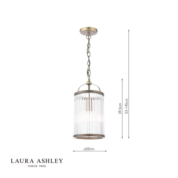 Sutton Single Antique Brass Pendant
