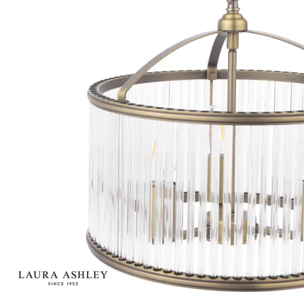 Sutton 3 Light Anique Brass Pendant