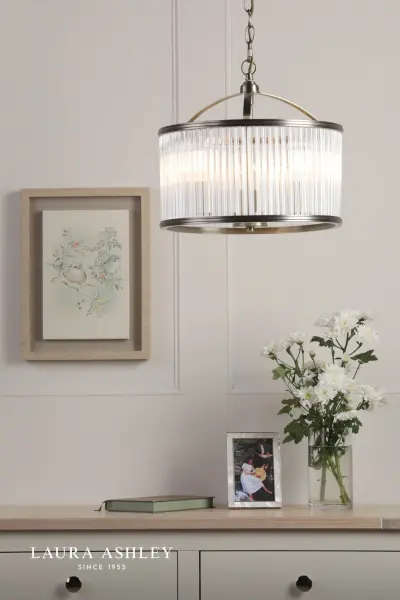 Sutton 3 Light Anique Brass Pendant