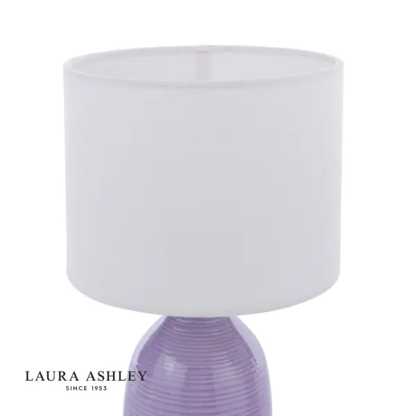 Penny Twin Pack Purple Ceramic Table Lamp C/W Shades