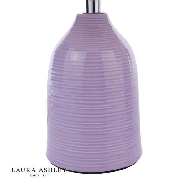 Penny Twin Pack Purple Ceramic Table Lamp C/W Shades