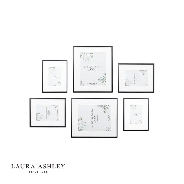 Set of 6 Alisa Matt Black Photo Frames