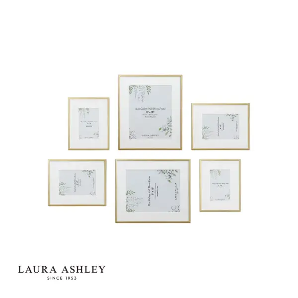 Set of 6 Alisa Matt Gold Photo Frames