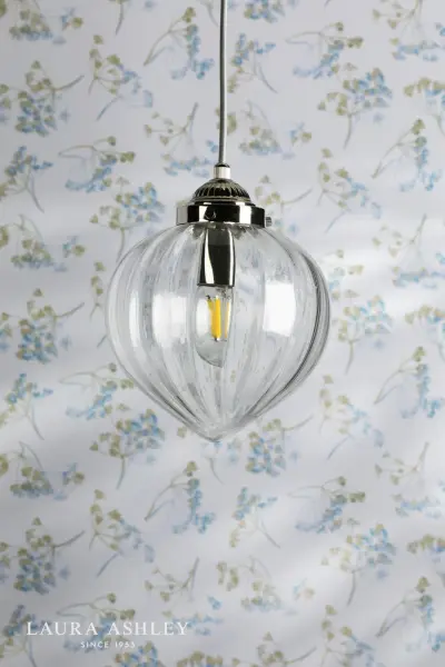Whitham Polished Nickel & Glass Single Pendant