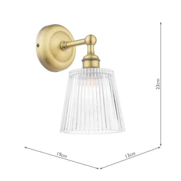 Callaghan Antique Brass Wall Light IP44