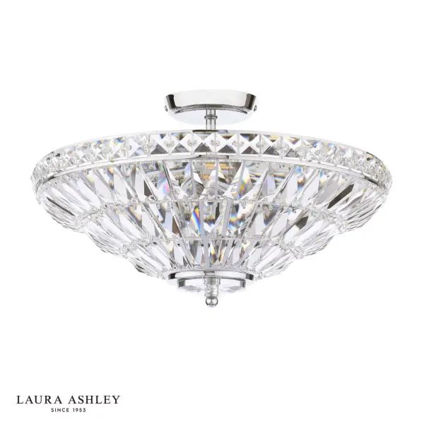Vienna 3 Light Polished Chrome Semi Flush