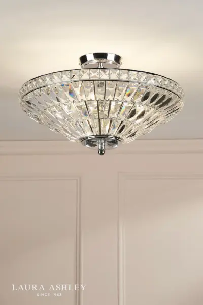 Vienna 3 Light Polished Chrome Semi Flush