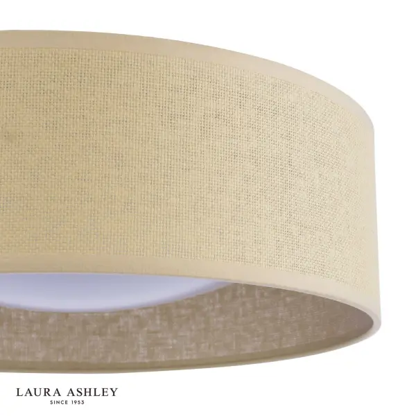 Buckenham 2 Light Flush Rattan Fitting with Diffuser