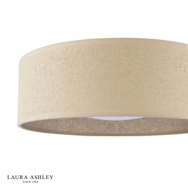 Buckenham 2 Light Flush Rattan Fitting with Diffuser