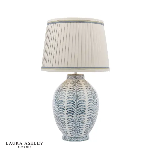 Stannard Blue Ceramic Table Lamp C/W Shade