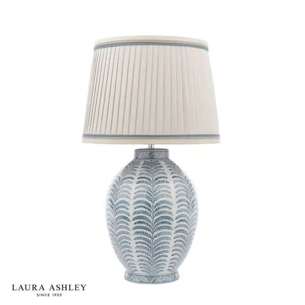 Stannard Blue Ceramic Table Lamp C/W Shade
