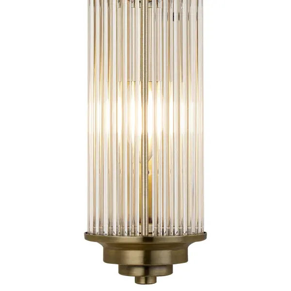 Appeal Large Flush Wall Light in Antique Brass IP44