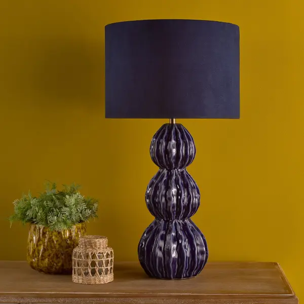 Lorelai Blue Table Lamp C/W Shade