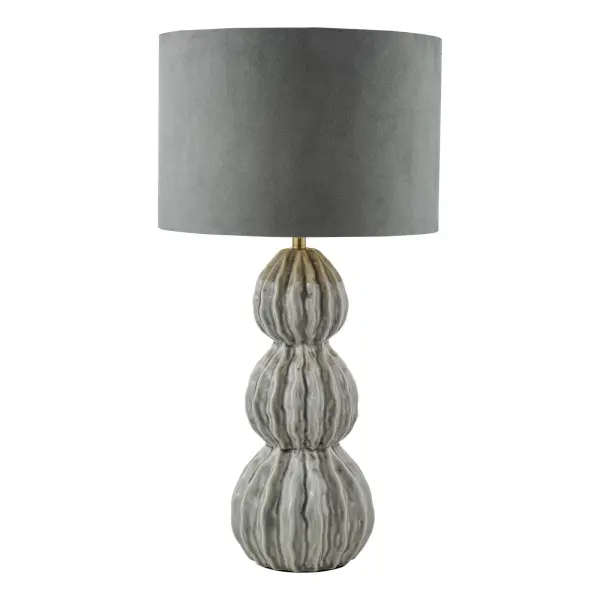 Lorelai Grey Table Lamp C/W Shade