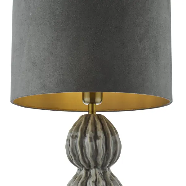 Lorelai Grey Table Lamp C/W Shade