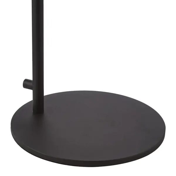 Lycia Matt Black Table Lamp C/W Smoked Ombre Glass