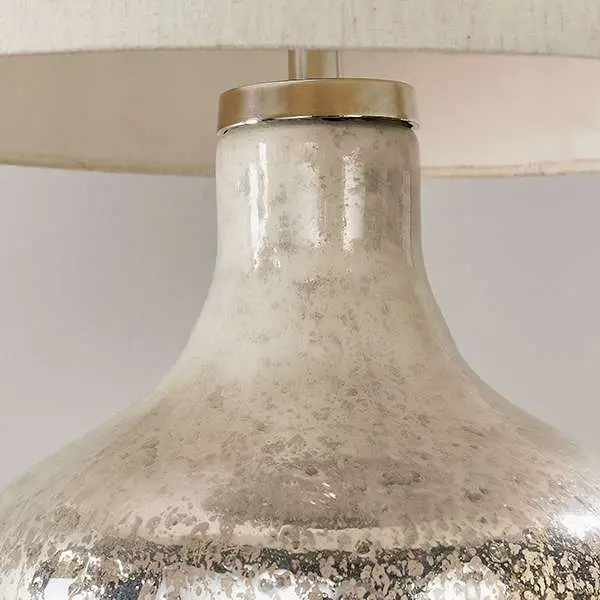 Meteora Vintge White Table Lamp C/W Shade
