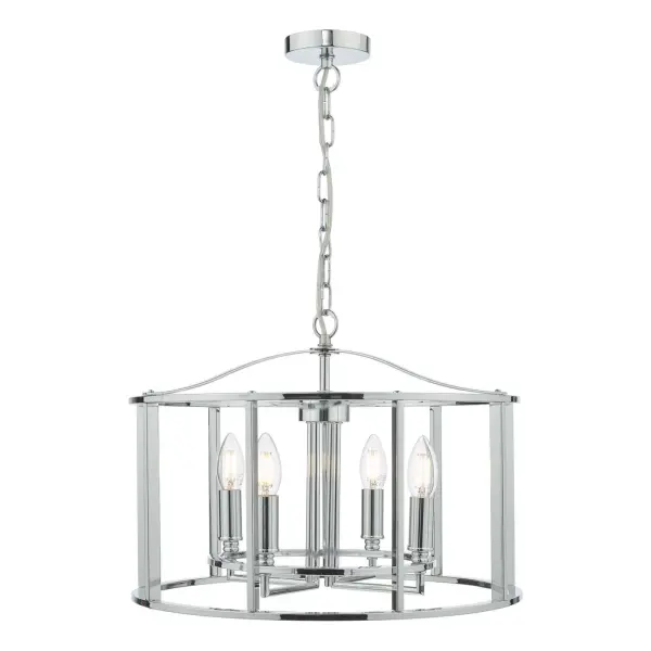 Myka 4 Light Polished Chrome Lantern
