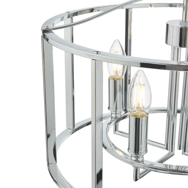 Myka 4 Light Polished Chrome Lantern