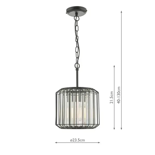 Naeva Single Black Crystal Pendant
