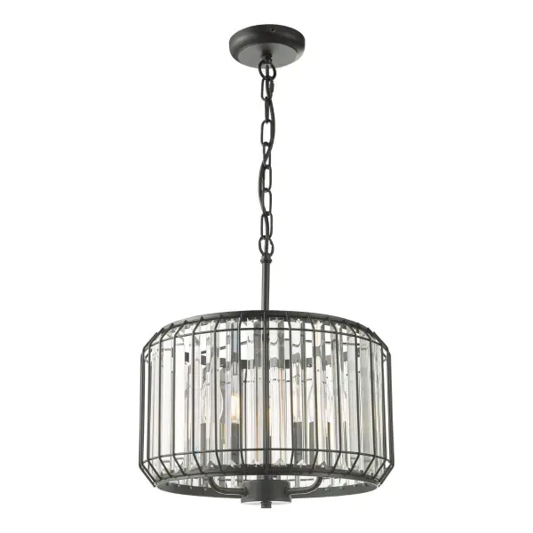Naeva 3 Light Black Crystal Pendant