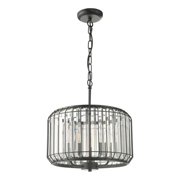 Naeva 3 Light Black Crystal Pendant