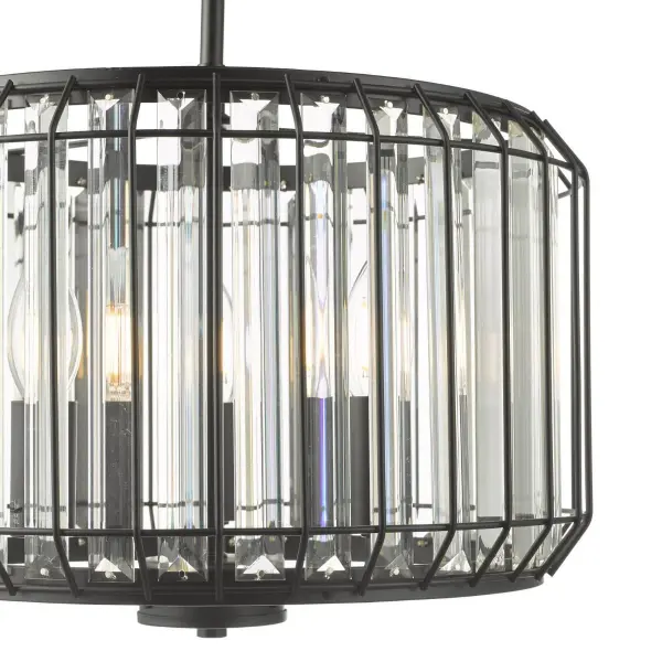 Naeva 3 Light Black Crystal Pendant
