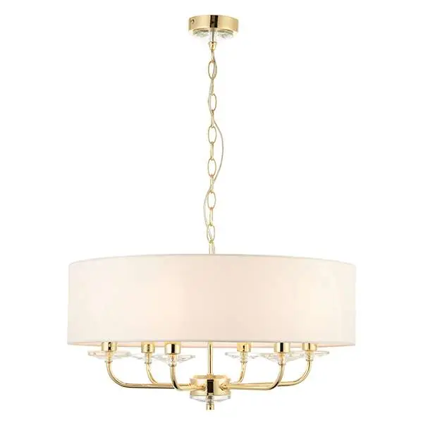 Nixon 6 Light Brass Pendant