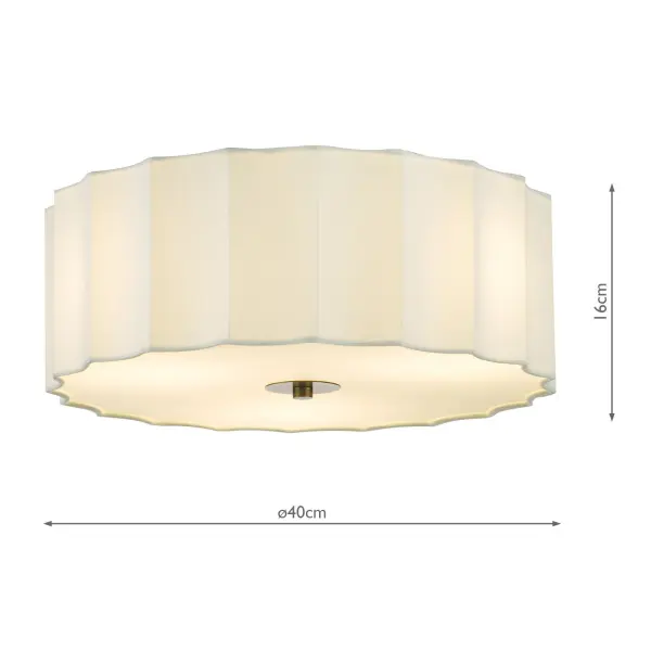 Noura Ivory & White Flush Fitting