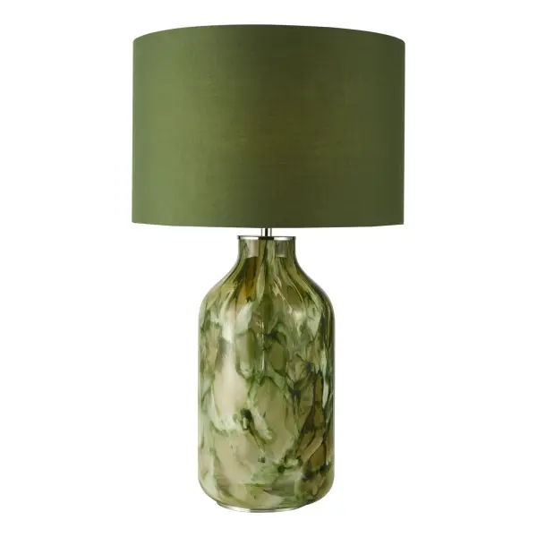 Nuria Green Table Lamp C/W Shade