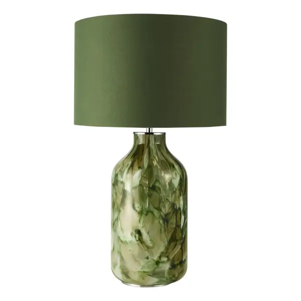 Nuria Green Table Lamp C/W Shade
