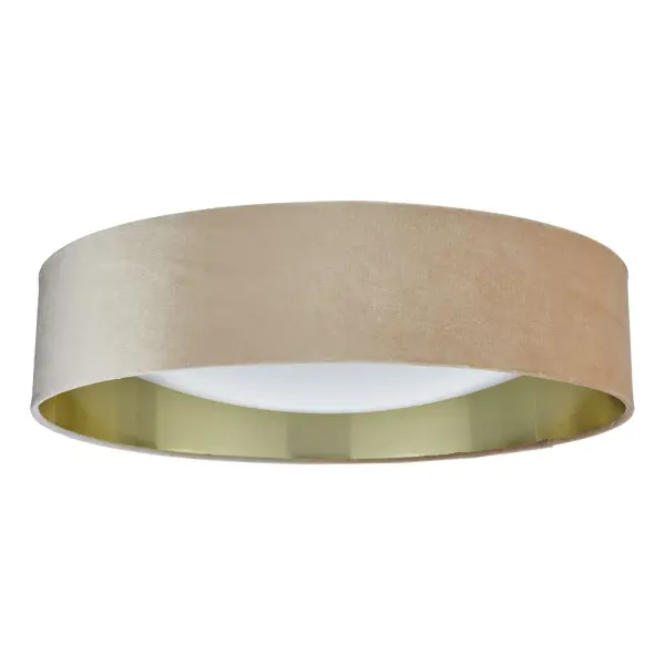 Nysa 2 Light 60cm Flush Fitting with Taupe Velvet Shade