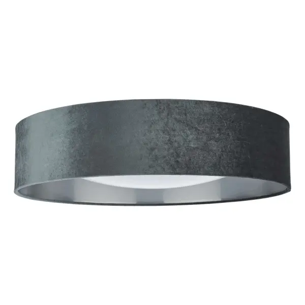 Nysa 3 Light 60cm Flush Fitting with Dark Grey Velvet Shade