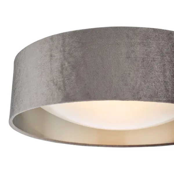 Nysa 2 Light 40cm Flush Fitting with Mink Velvet Shade