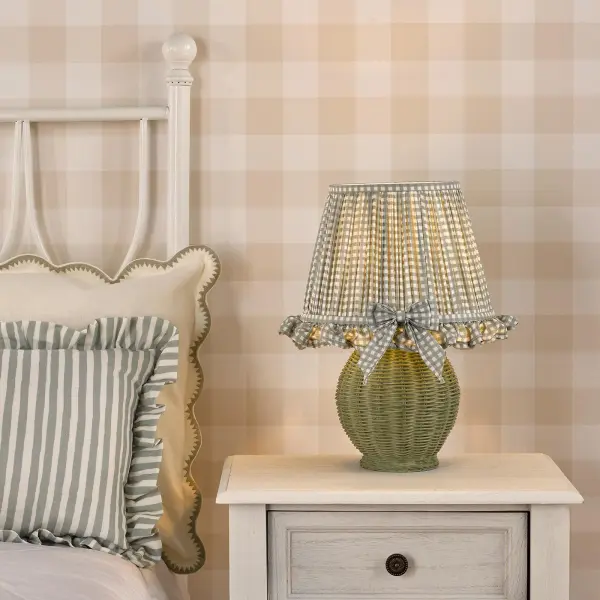 Omer Green Table Lamp C/W Shade