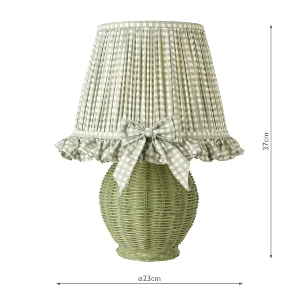 Omer Green Table Lamp C/W Shade
