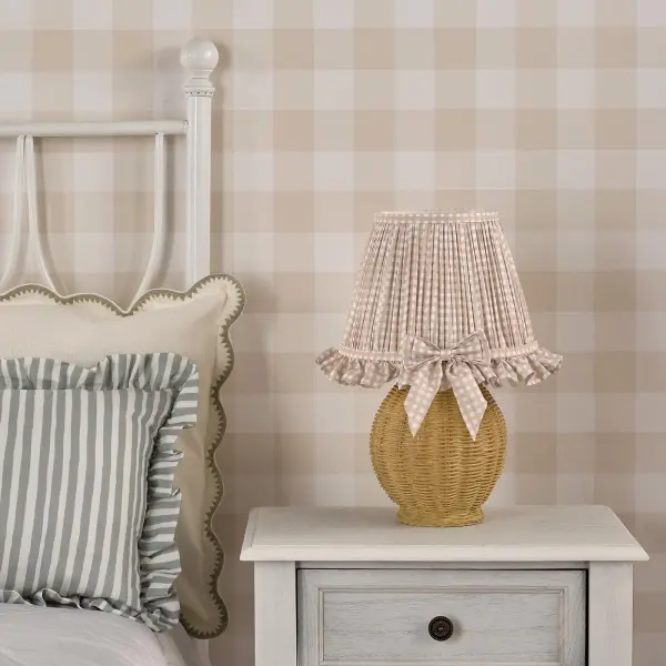 Omer Taupe Table Lamp C/W Shade