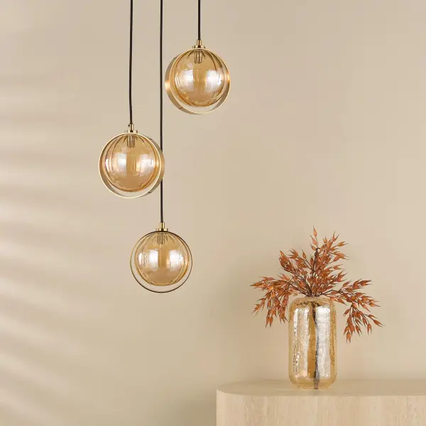 Ophira Antique Gold Cluster Light
