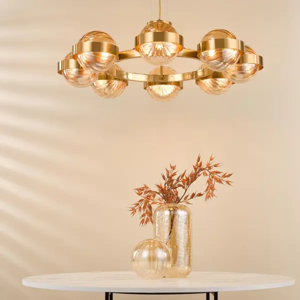 Ophira Antique Gold 8 Light Ceiling Pendant