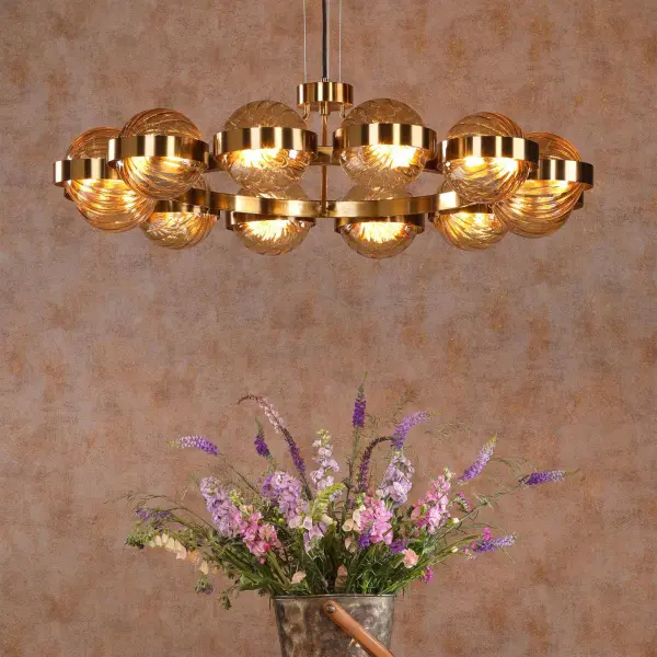 Ophira Antique Gold 12 Light Ceiling Pendant