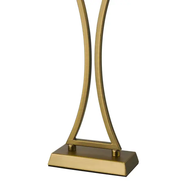 Oporto Aged Brass Table Lamp C/W Shade