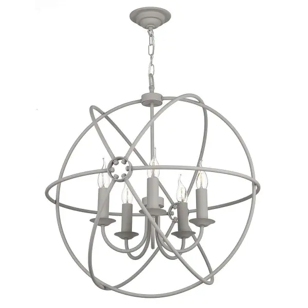 Orb Bespoke 5 Light 600mm Pendant (Choice of Colours)