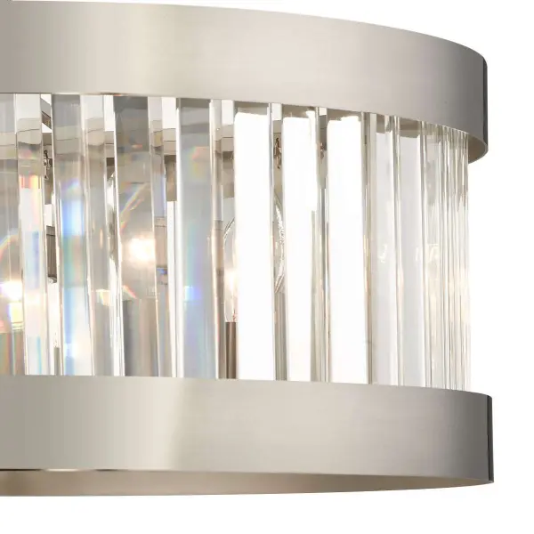 Pandora 5 Light Crystal Pendant Satin Chrome