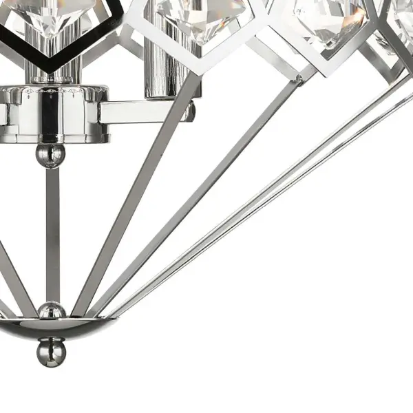 Paragon 3 Light Crystal Pendant Polished Chrome