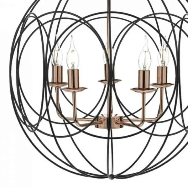 Phoenix 5lt Pendant Black & Copper