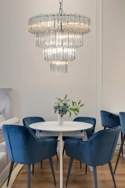 Pierre 11 Light Polished Chrome Crystal Ceiling Pendant