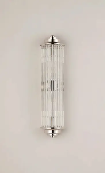 Appeal Small Flush Wall Light in Polished Nickel IP44